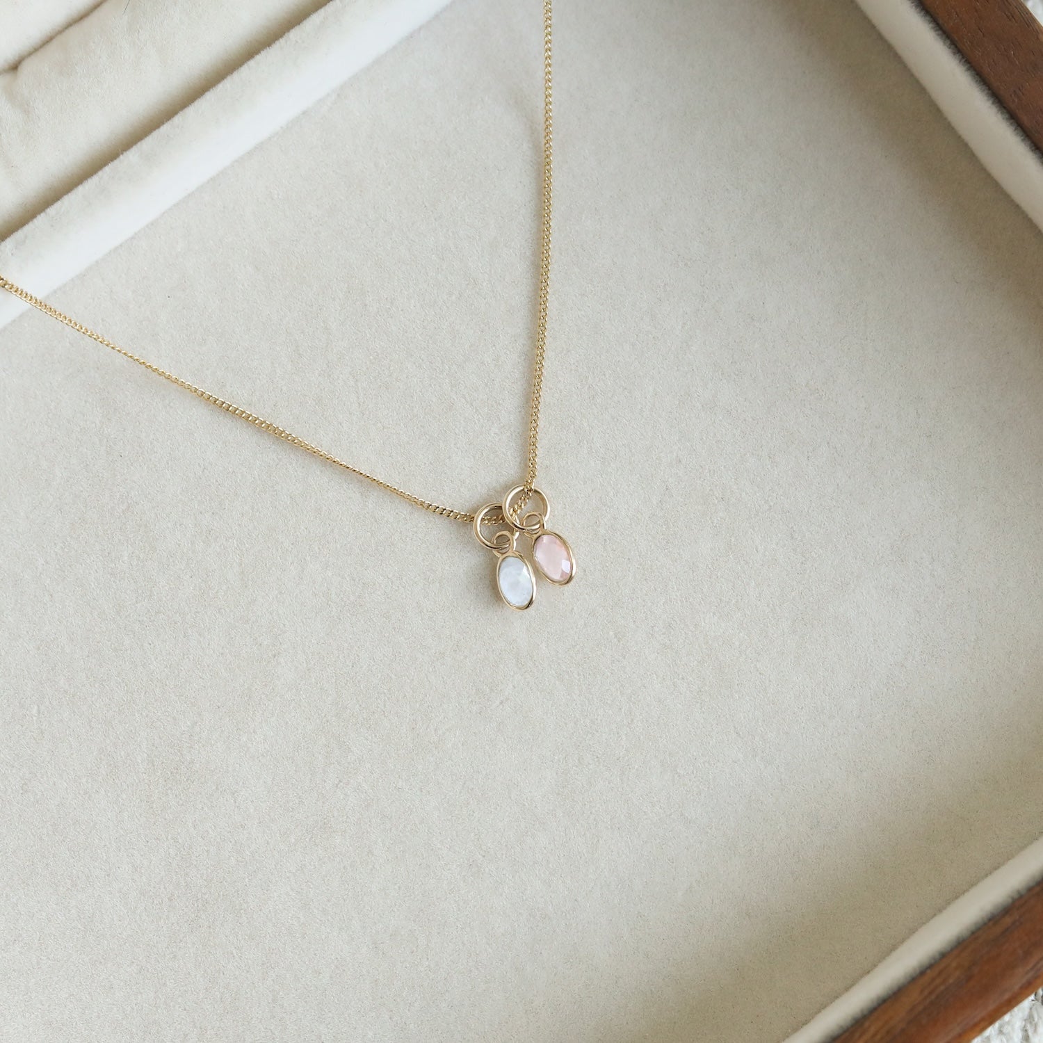 Rose Quartz Hanger | 14K Goud